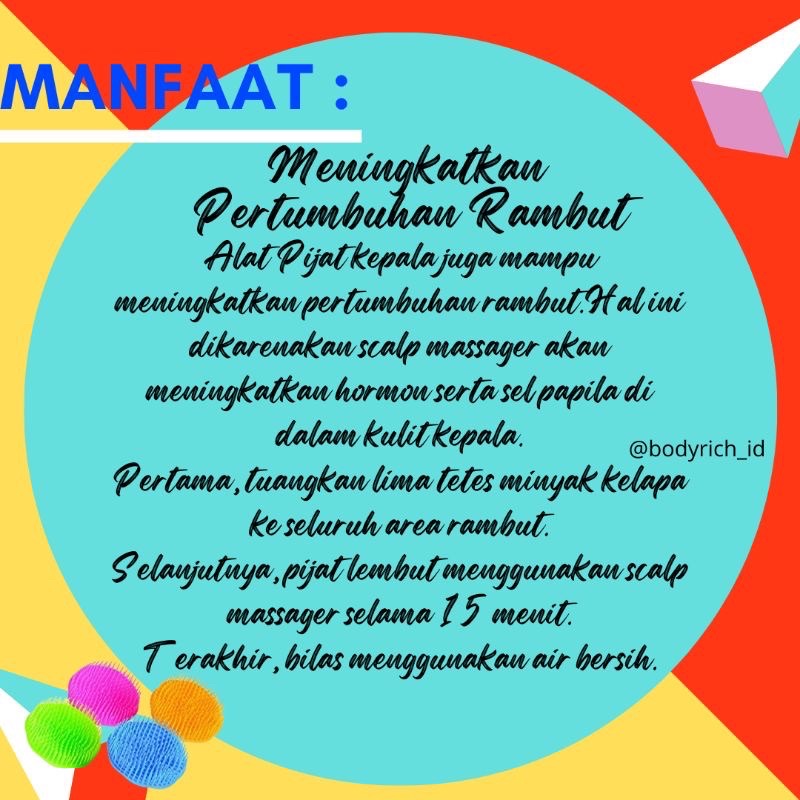 SISIR KERAMAS Head Scalp Hair Massager Sisir Salon Sikat Rambut Pijat Kepala Anti Ketombe