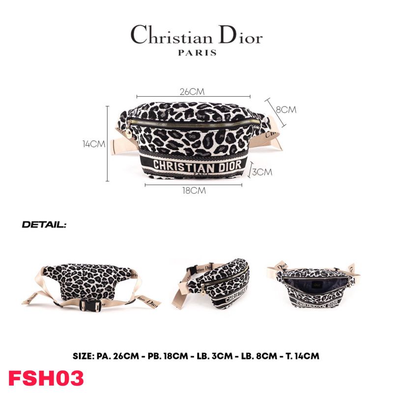 Waistbag wanita dior motif / Sling bag wanita dior fsh 03 import