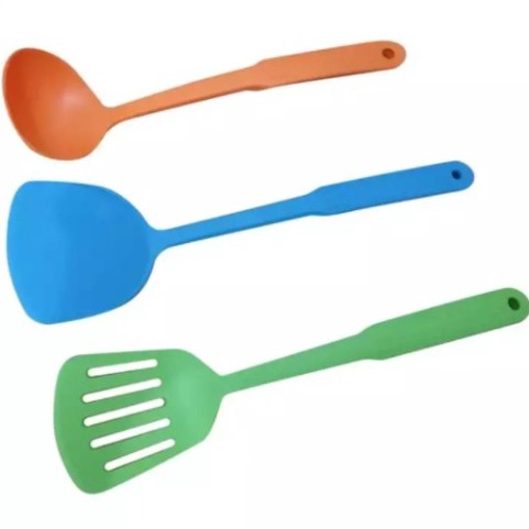 kitchen tools Warna Warni isi irus dan sutil set bahan nylon warna - 3 pcs / Sutil Nylon Warna Tebal