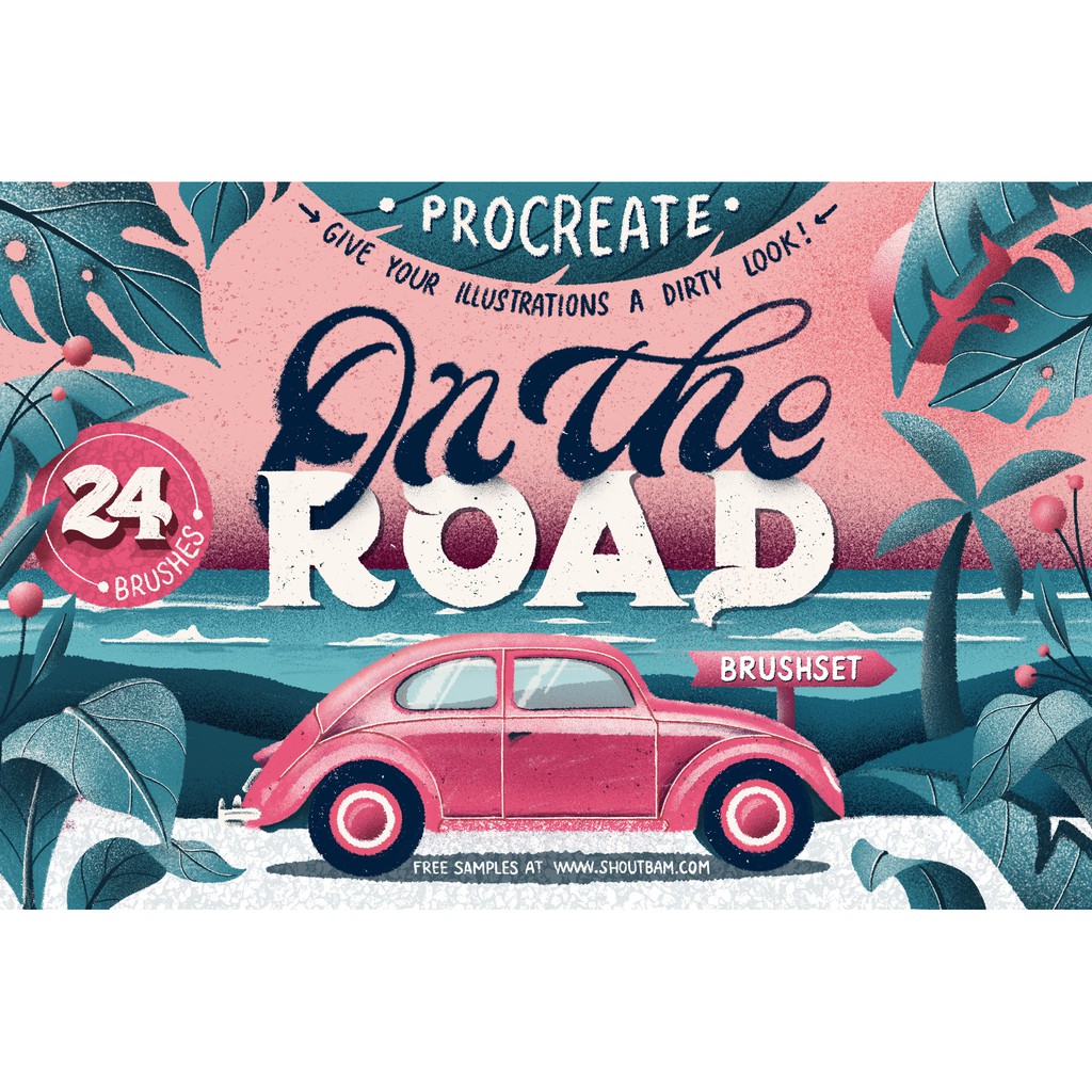 Procreate Brush - On The Road Texture Brush Pack