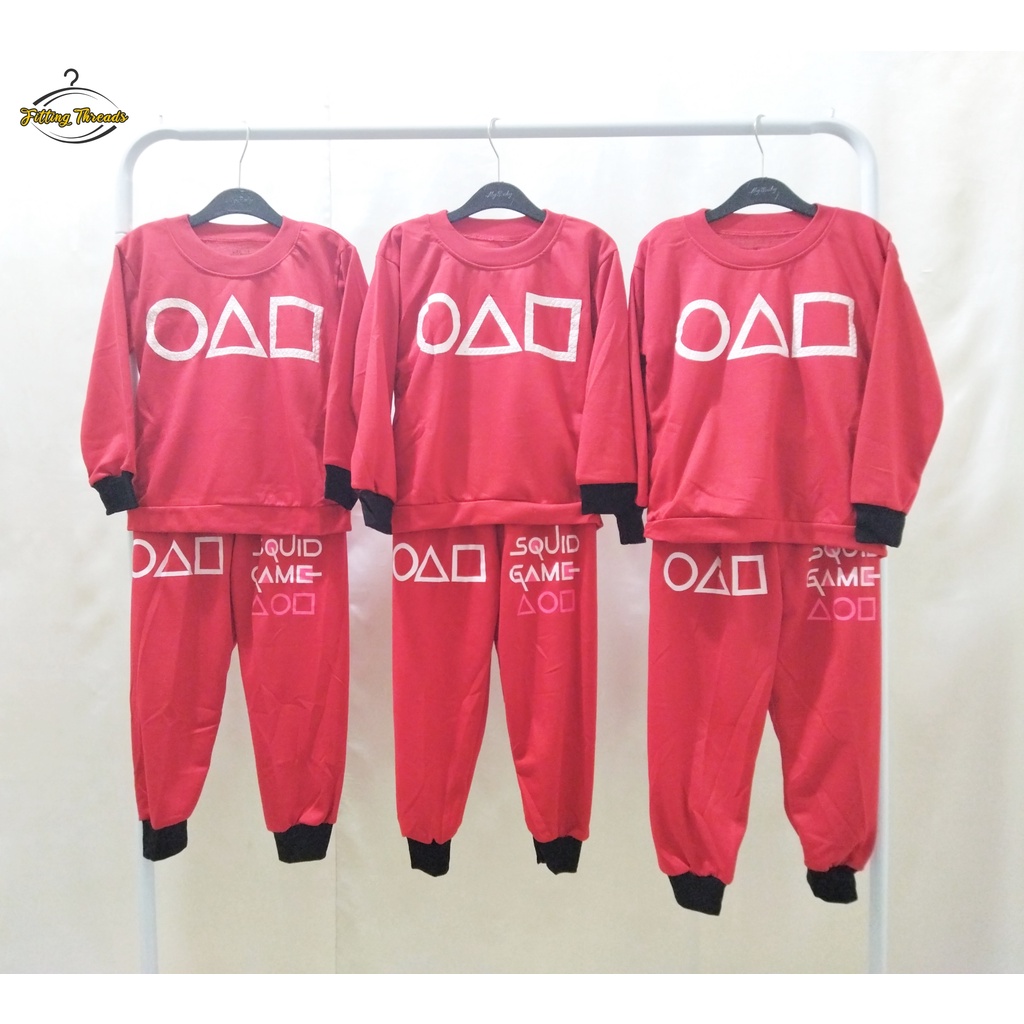 Setelan Sweater Anak Cowok Squid Game / Stelan Set Lengan Panjang Celana Panjang Anak Laki Laki