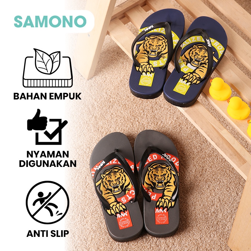 Sandal Jepit SAMONO SFF016 Flip Flops Anti Slip Beach Slippers / Flip Flops SAMONO Sandal Jepit Pria Pantai Men Beach Slippers