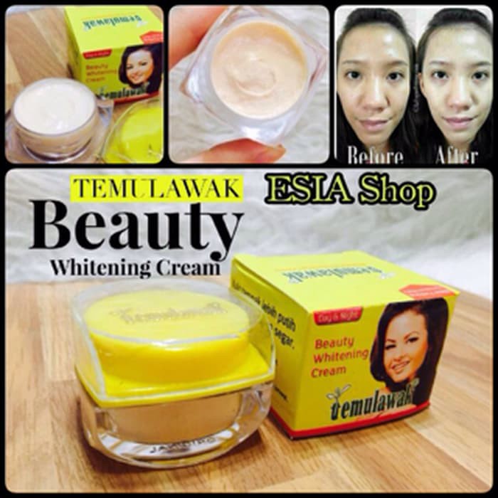 TEMULAWAK BEAUTY WHITENING CREAM ORIGINAL / TM POT KACA GAMBAR CEWEK ORI / KRIM SIANG DAN MALAM