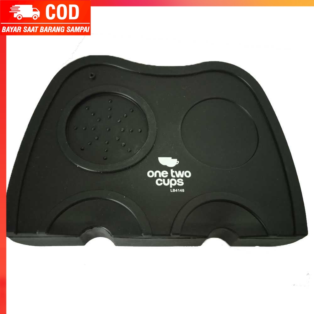 (100% BARANG ORI) One Two Cups Silicone Holder Mat Tamper Kopi Espresso Barista - LB4148