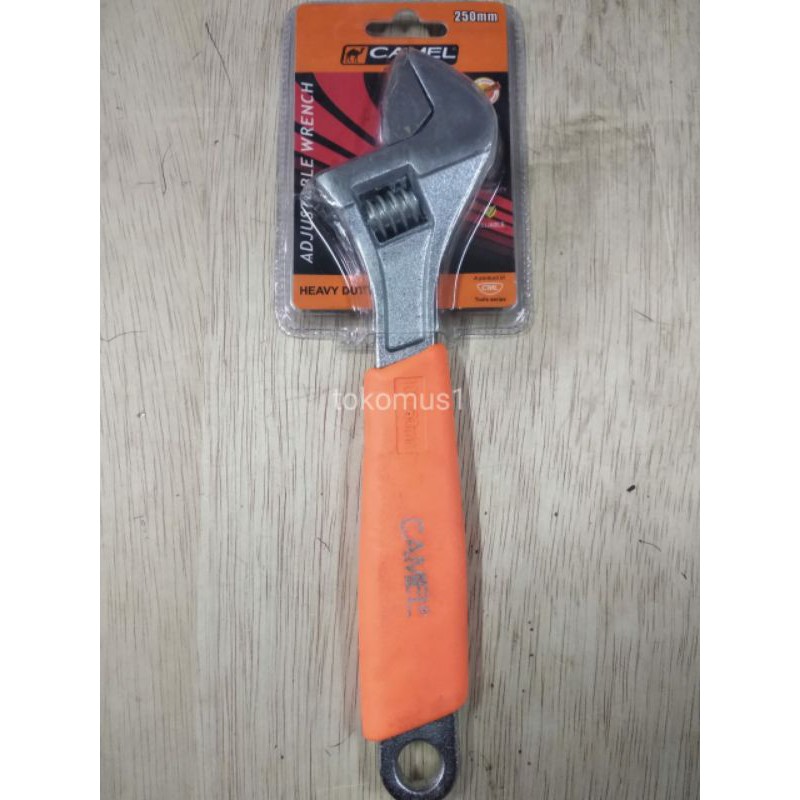 KUNCI INGGRIS CAMEL LAPIS KARET 8&quot; 10&quot; 12&quot; ADJUSTABLE WRENCH HEAVY DUTY