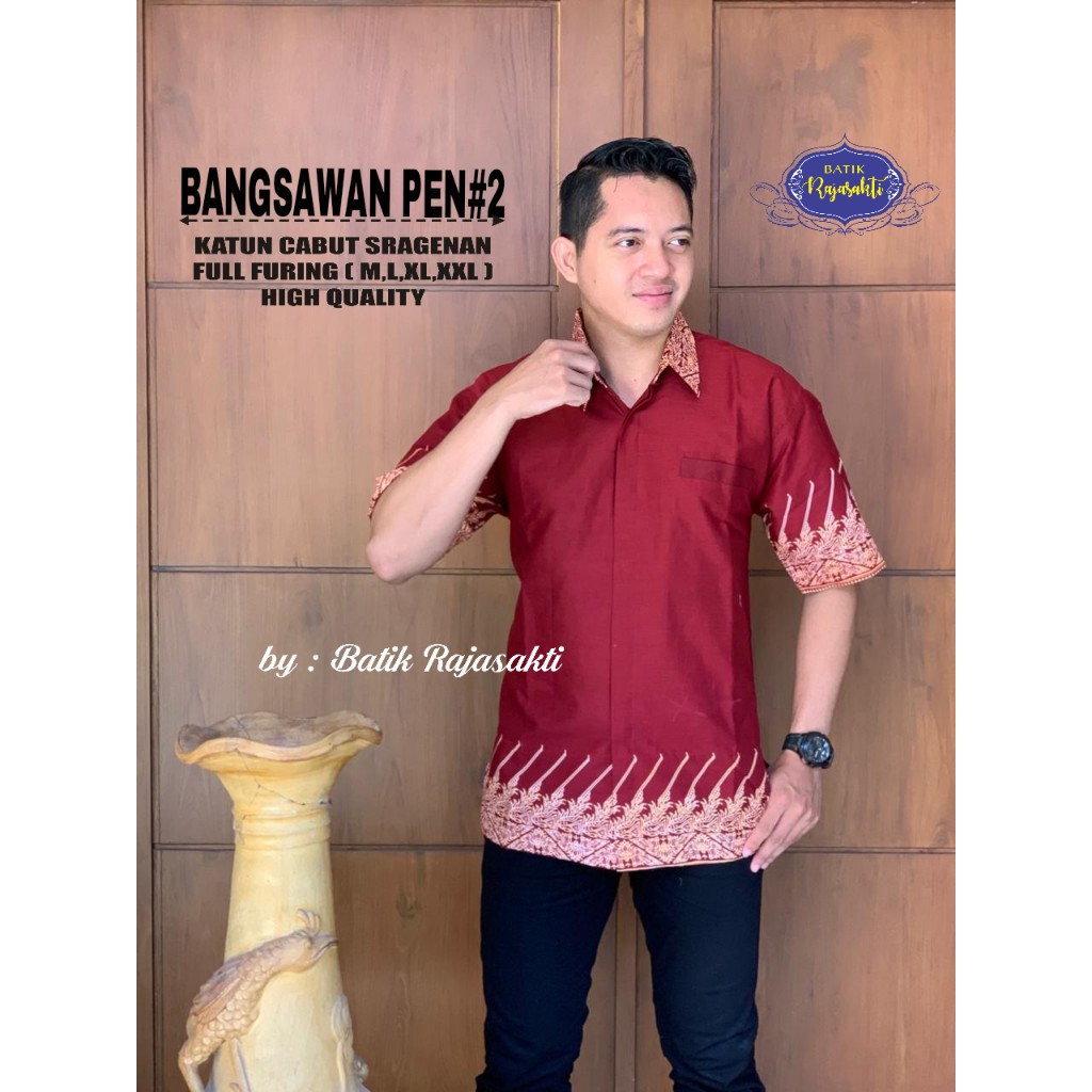 BANGSAWAN SERI RAJASAKTI KEMEJA BATIK SOLO PRIA LENGAN PANJANG LAPIS FURING ATASAN BATIK PREMIUM MODERN KATUN HALUS BAHUWIRYA  BANAMITRA BANAMITRA PUTIH BANGSAWAN BAYU PUTRA BERLIAN BIRU BHARATAYUDA BIMASENA BIRENDRA BIRU INDAH BRAHMAKERTA BRAHMAKERTA