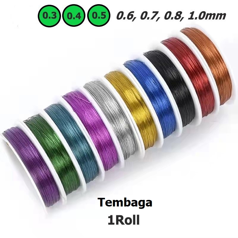 Kawat Tembaga Untuk Manik Manik 0.3-0.5mm Harga/Roll