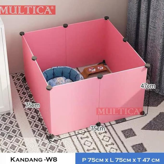 Multica Kandang kucing musang Hamster Kelinci Landak W-8 - Hitam