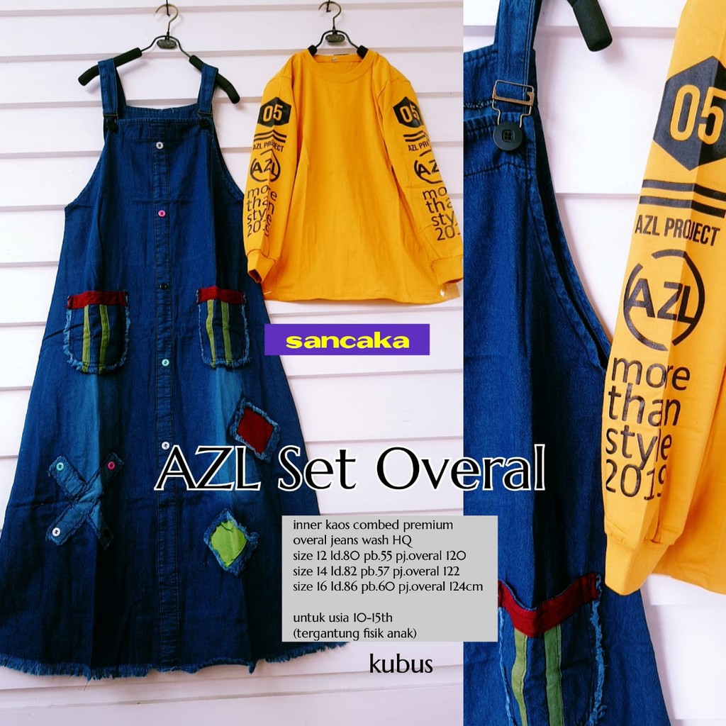 GAMIS ANAK SANCAKA AZL SET OVERALL RESTOK 251220