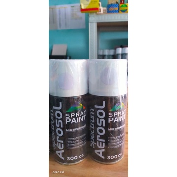 Pilok Piloc Cat semprot Spray Paint Spectrum Aerosol 300cc warna putih