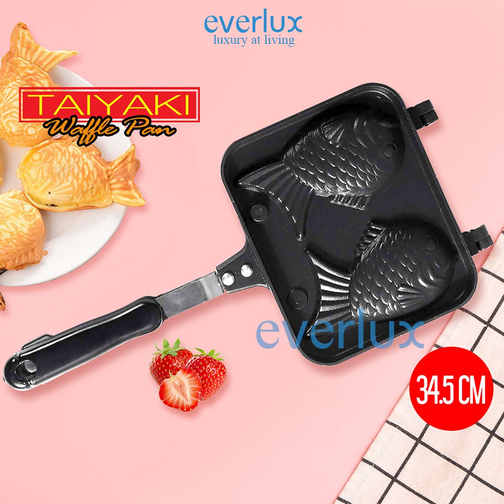 Cetakan Kue Bungeopppang TAIYAKI WAFFLE MAKER GH-C55 Anti lengket Loyang Wafel pan bentuk 2 ikan