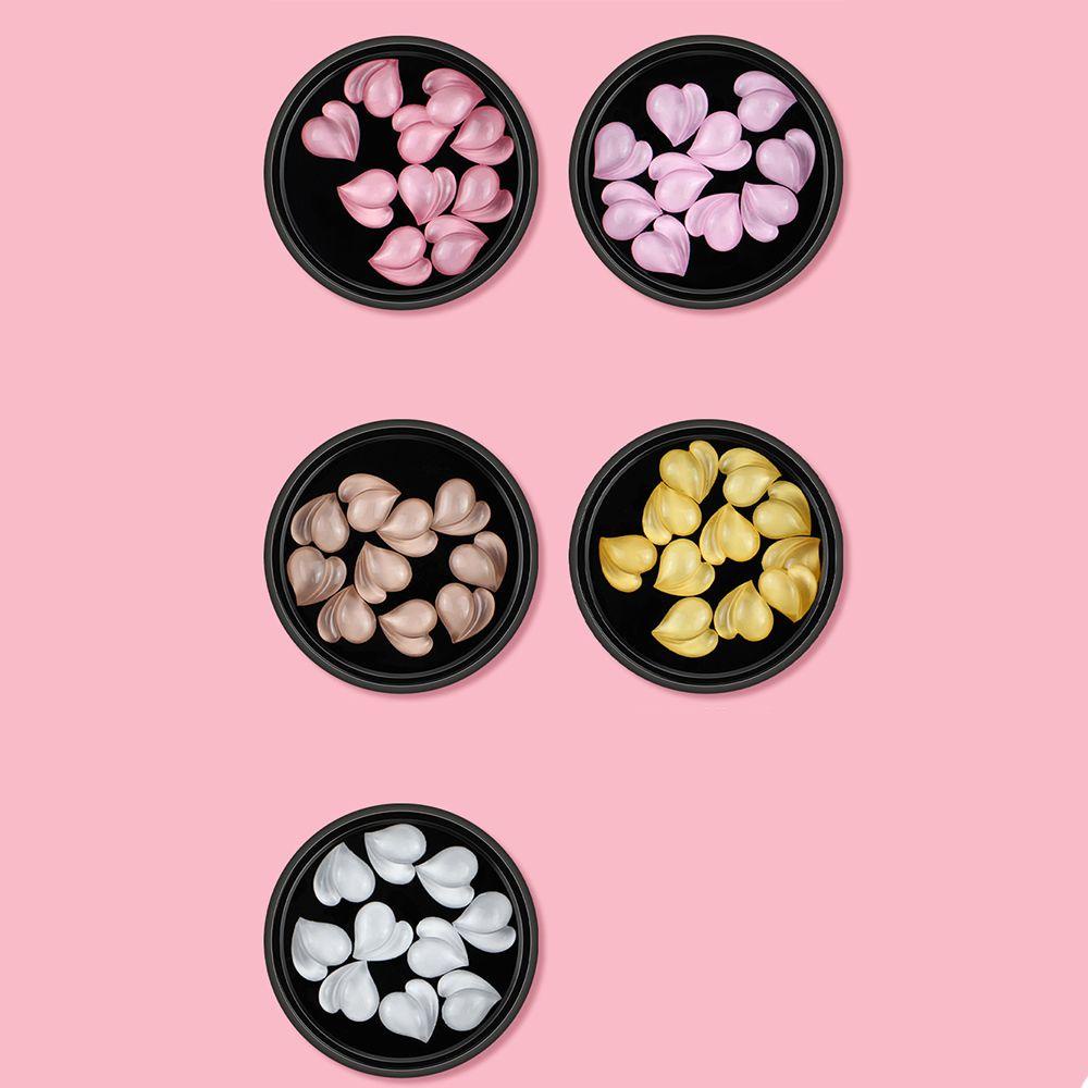Mxbeauty Gaya Korea Pesona Kuku Warna Permen Kristal Bersinar Cinta Hati DIY Nail Art Bahan Manicuring Jewelry