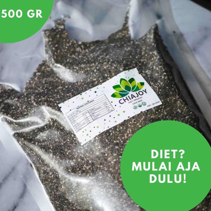 

MURAH PROMO Organic Chia Seed Mexico ChiaJoy 500 Gram Terbaik untuk Diet