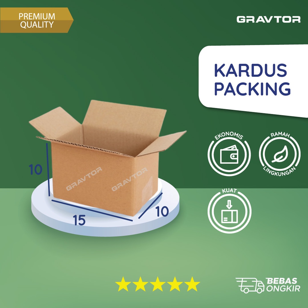 

Kardus Packing 15x10x10 - Packaging Kemasan Karton Box Dus Kecil Polos Murah Baru