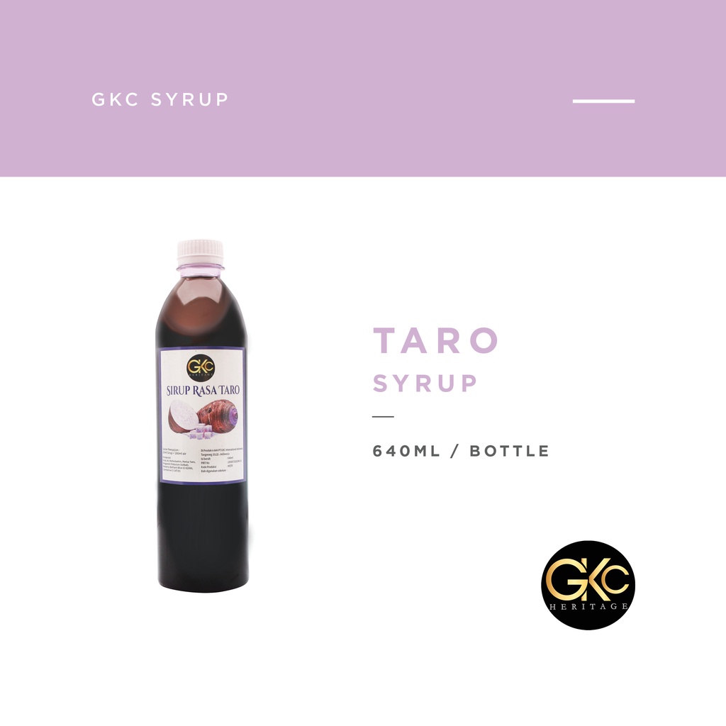 Sirup Taro / Taro Syrup Minuman GKC Heritage 640 ml (Import Quality)