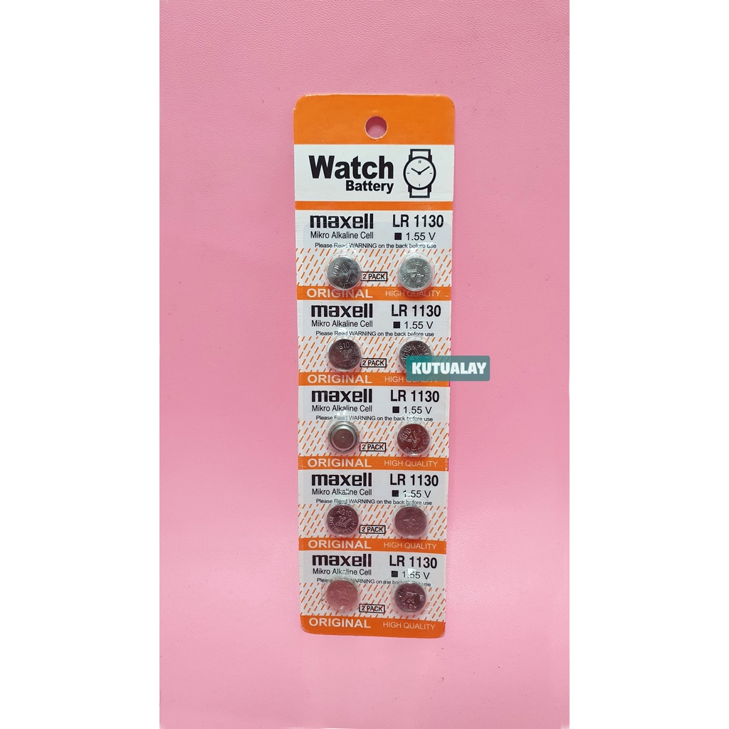 Baterai Maxell LR1130 1.55V Battery Micro Alkaline Cell LR 1130 AG10
