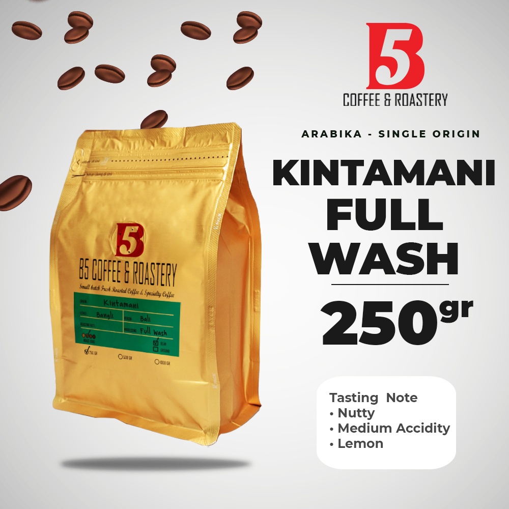 

Kopi Arabika Kintamani Full Wash | Medium Roast 250 gr | B5 Coffee