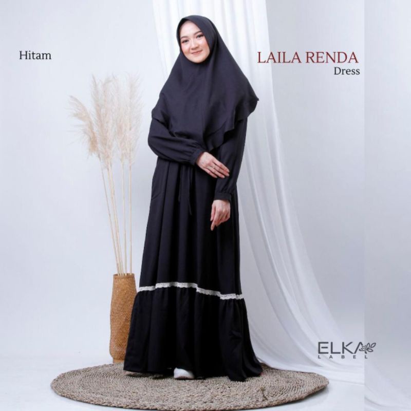 Laila Renda By Elka Label / Gamis Dewasa / Gamis Busui / Gamis Renda / Gamis Syar'i
