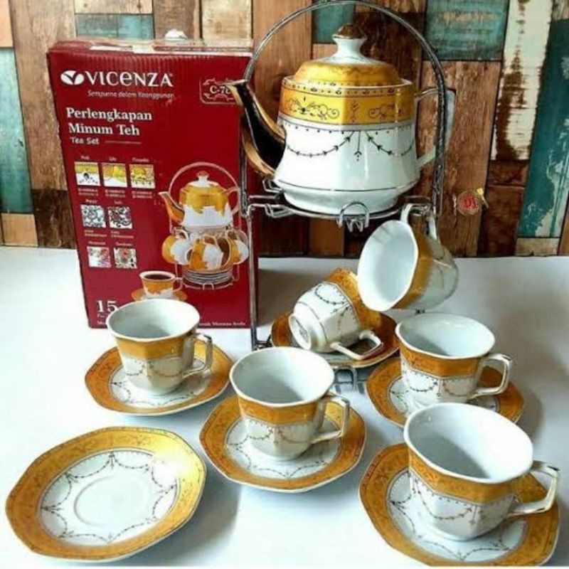 Vicenza Tea Set - Perangkat Cangkir Minum Teh C78