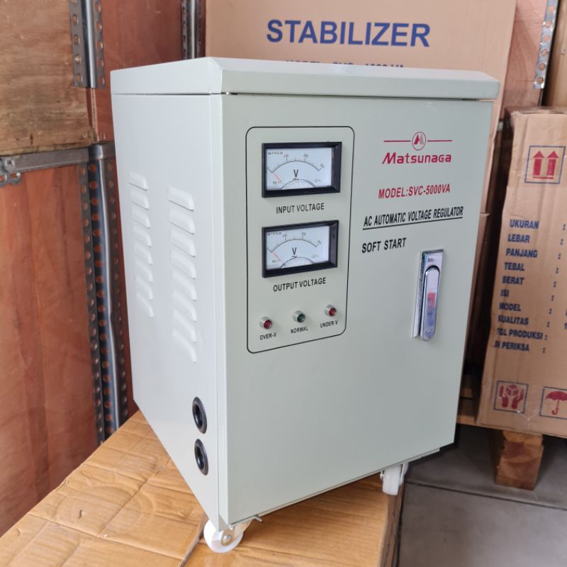 Stabilizer Matsunaga 5000Watt(5KVA) STAVOL Penstabil Arus Listrik Model SVC-5000VA