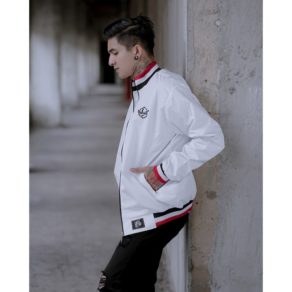 Jaket BaseBall Harrington  - Original Indigo / Cagoule  -  Jaket Distro Bandung - HITAM
