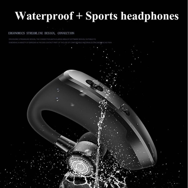 (COD) V9 Bluetooth Earphone 8D Bass Wireless Headset 5.0 Single Business Sport Headphone with Mic