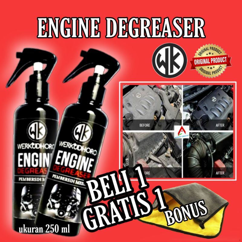 Pembersih ruang mesin mobil /Engine degreaser gratis microfiber /  Pembersih oli / debu