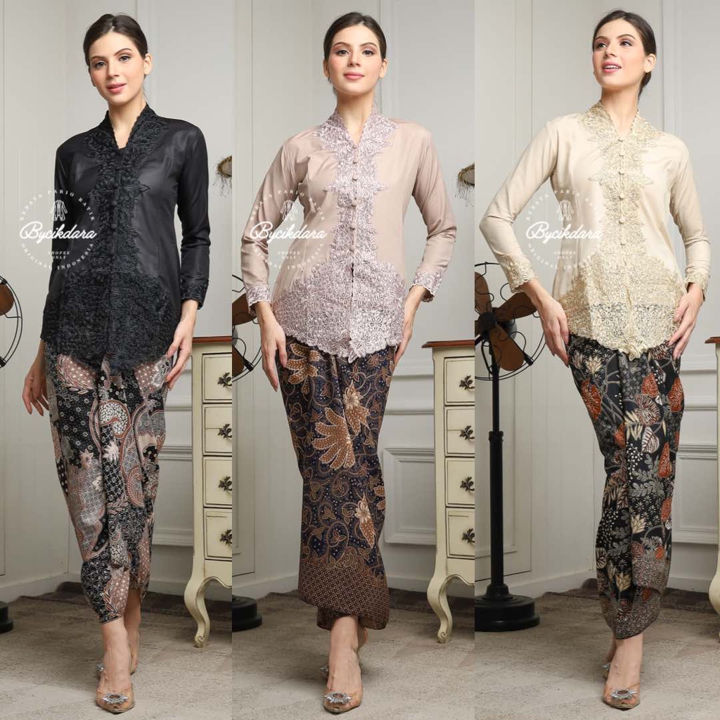 By SB - (TOP ONLY) BYCIKDARA KEBAYA SULAM DARA | baju kebaya indonesia | kebaya encim | kebaya nyonya | tanpa pario