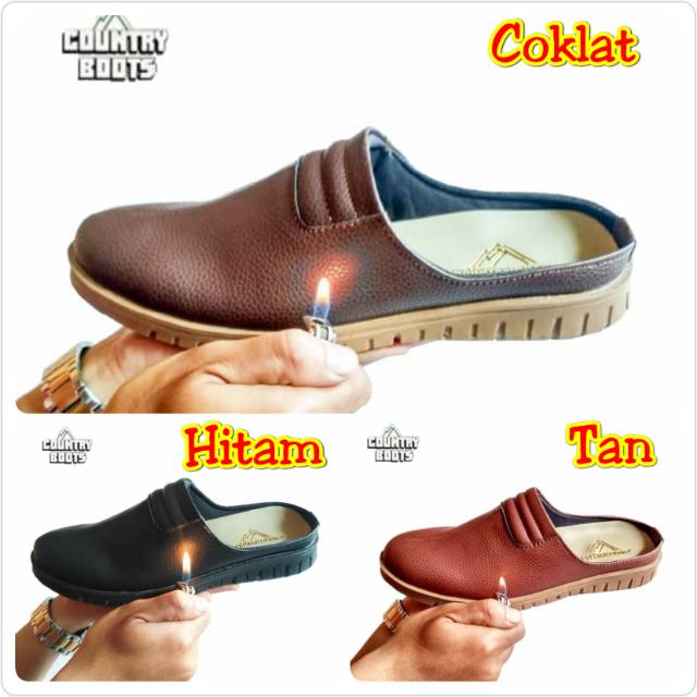 TERBARU sepatusandal pria sandalsepatu pria tutong bustong ori COUNTRYBOOTS made kulit sandalslide ©