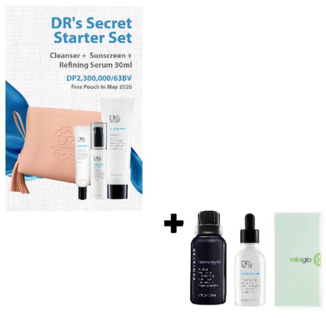 Dr's Secret Skin Care Starter Set + Balancing Oil / Spot Serum / Miraglo