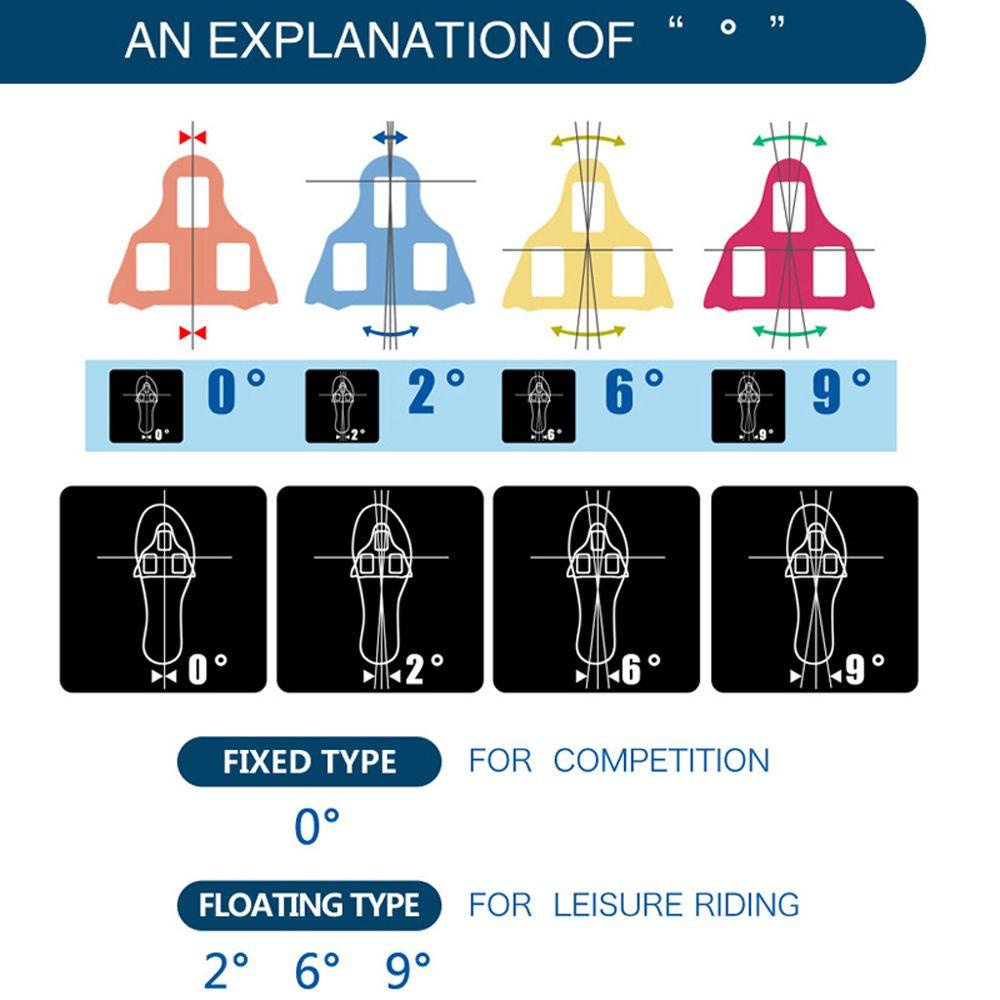 Lanfy Pedal Sepeda Cleat Aksesoris Bersepeda Mengunci Sendiri Cleat Pedal Bagian Perbaikan Foating Pedal Pedal Plat Klip