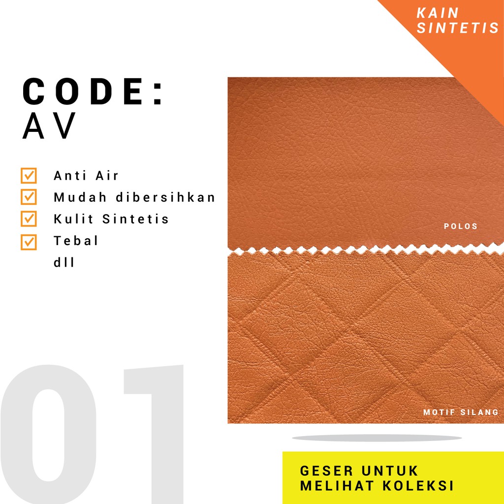[AV] Bahan Kain Kulit Kursi Sintetis, Kain Kulit Imitasi, Kain Kulit Sofa, Kain Kursi Mobil, Avalon