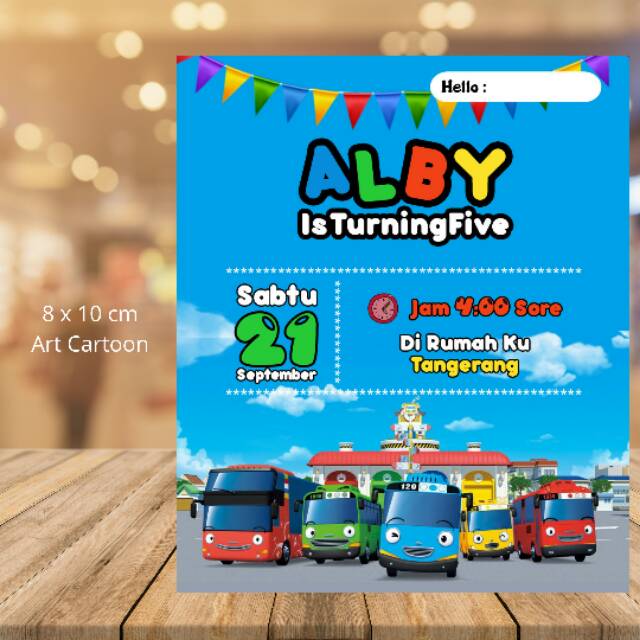 Undangan Ulang Tahun Tayo Biru Shopee Indonesia