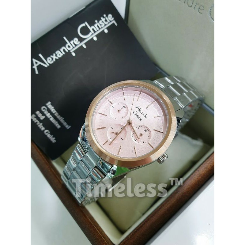 jam tangan wanita alexandre christie ac 2817 BF Silver