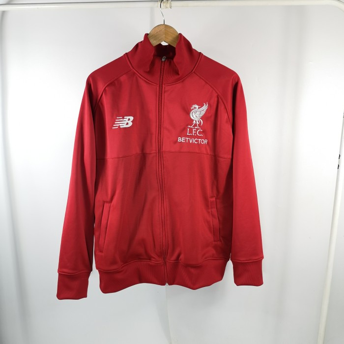uehur01 Jaket Official Liverpool Fc New Balance Grade Ori Warna Merah 18/19 - Merah, S Gr02Bf