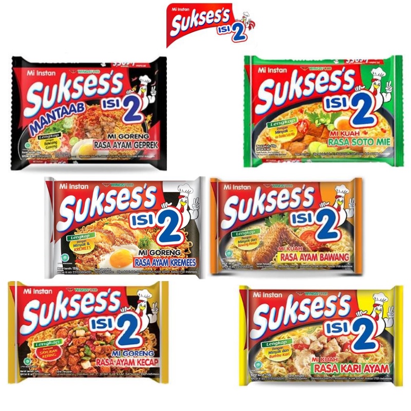 

Mie Suksess Isi 2 Kuah & Goreng All Varian Mie Sukses