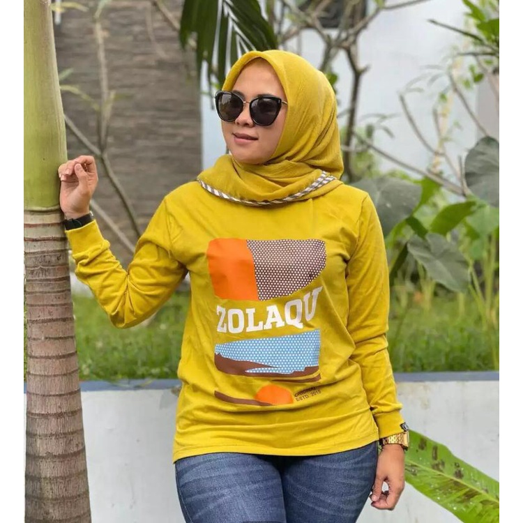 Atasan Wanita Lengan Panjang Zolaqu Muslimah //Termurah // Terlaris // Kaos Wanita // TRENDY//TERBARU 2022