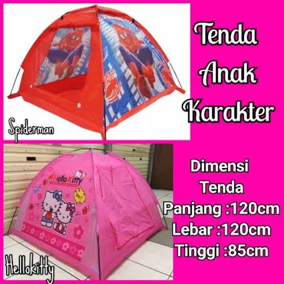 TENDA MAINAN ANAK KARAKTER tenda camping anak outdoor bisa juga indoor flexible