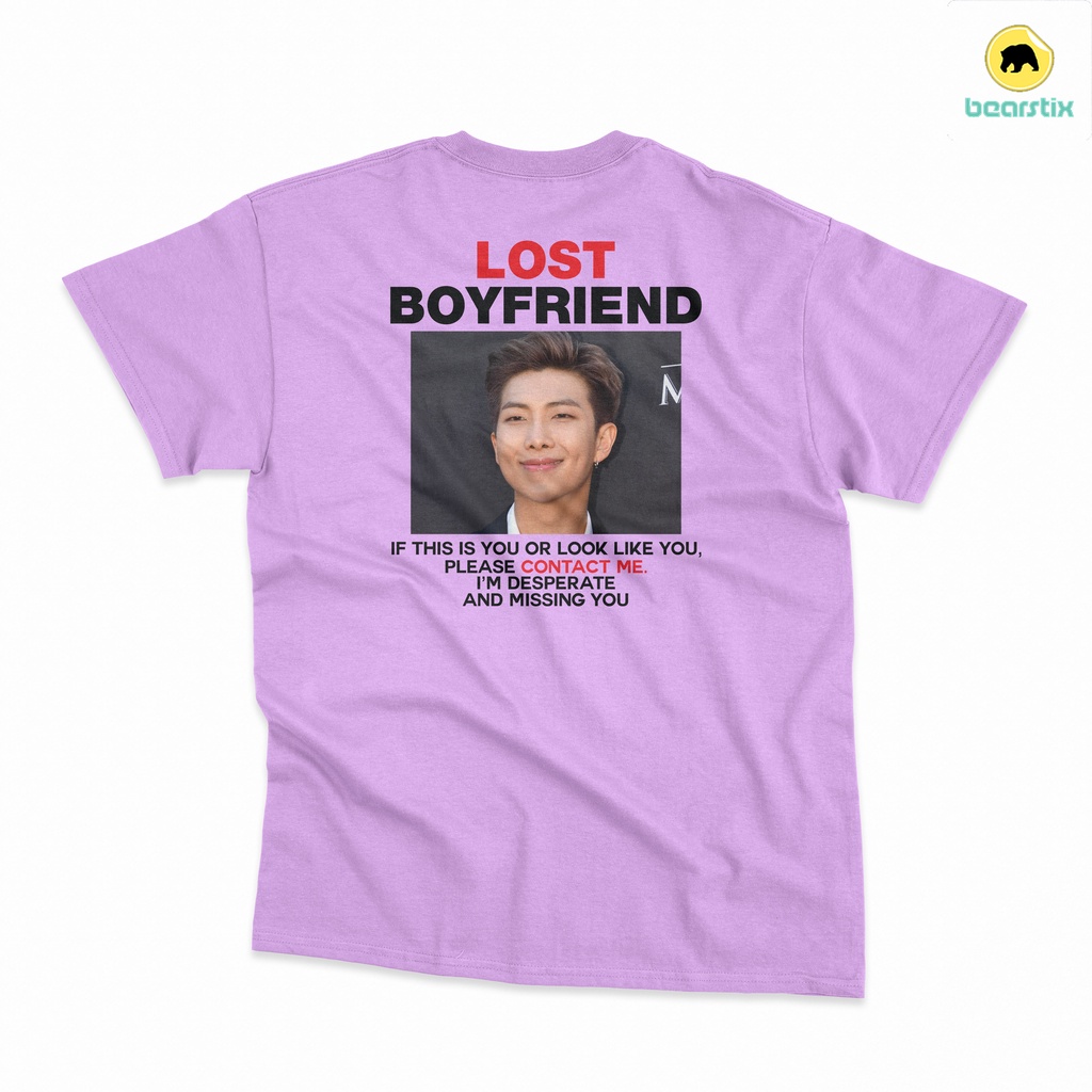 BEARSTIX T SHIRT LOST BOYFRIEND RM BTS - KAOS KIM NAM JOON - BAJU K POP - T SHIRT KOREA - BAJU ARMY