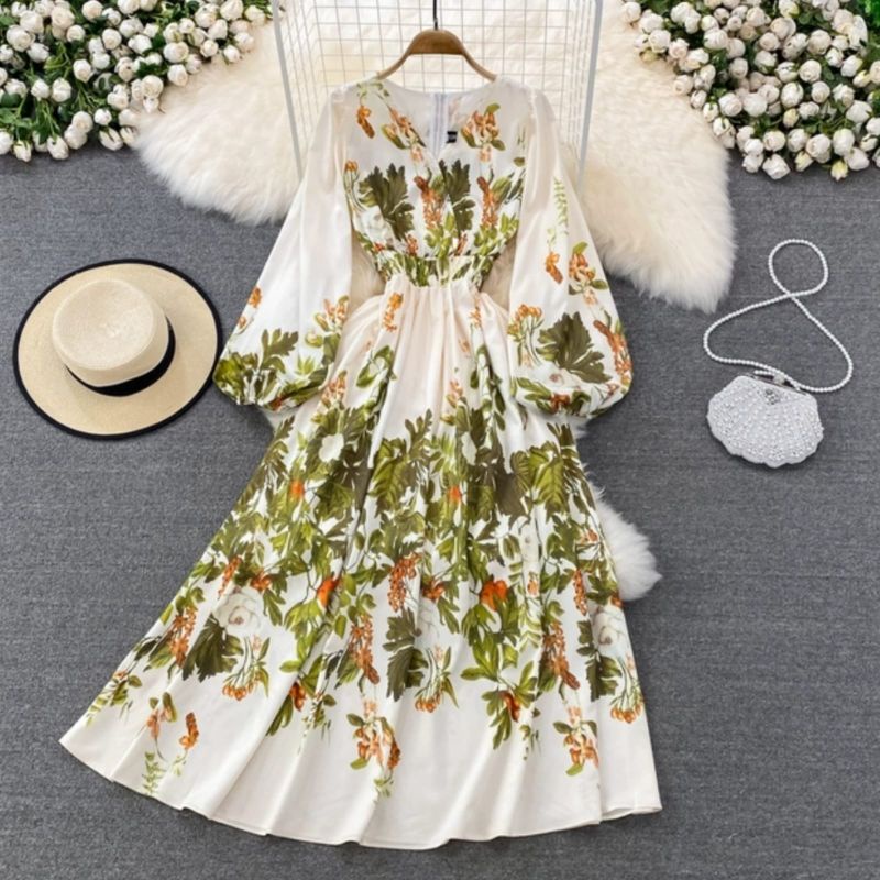 MDLV ~ 05520# Nameena Maxi Dress Premium Dress Summer Fashion Import