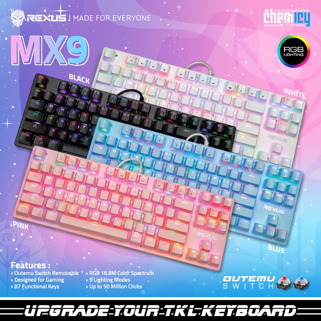 Rexus Legionare MX9 TKL RGB Mechanical Gaming Keyboard