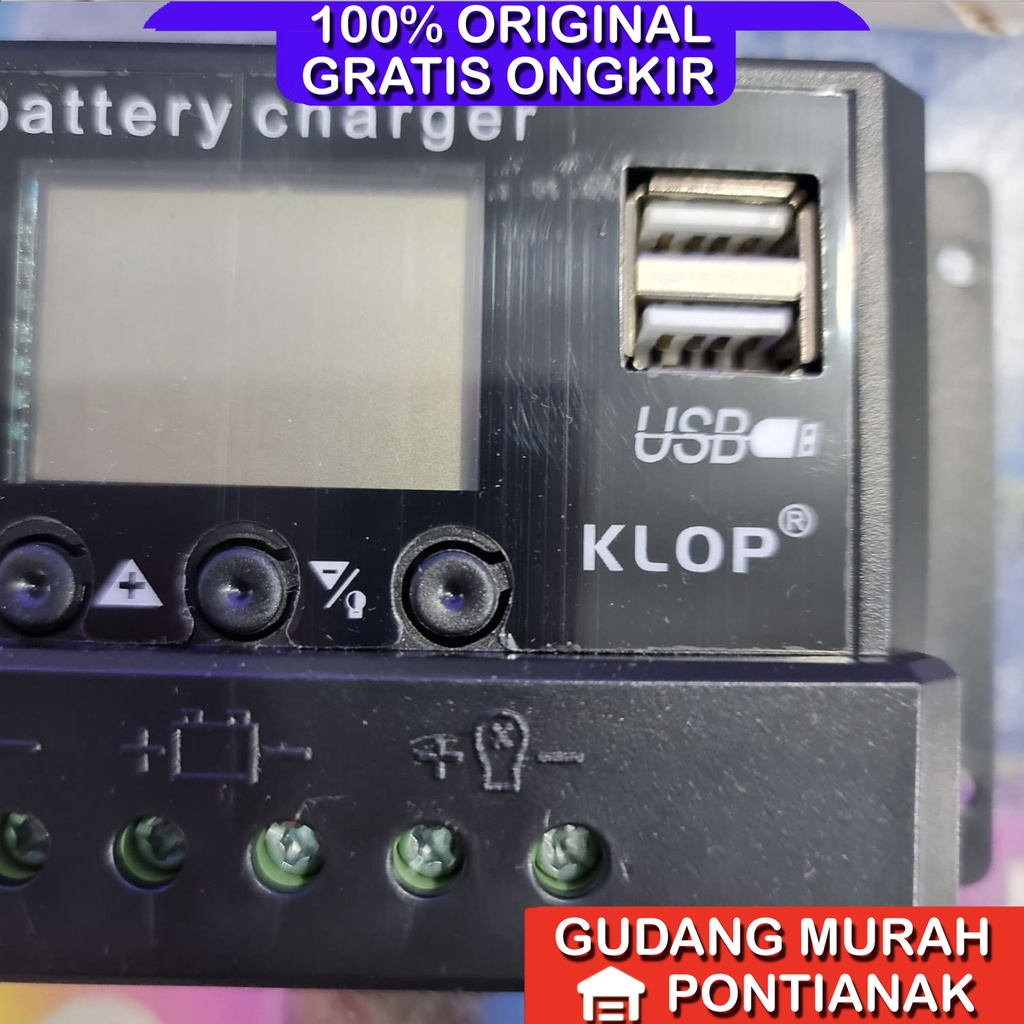 Controller 10A Panel Surya Sollar Charger Controler kontrol pengecas aki KLOP