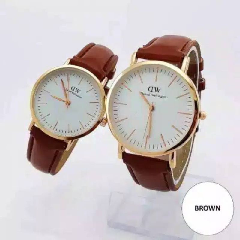 Jam tangan couple Jam tangan kulit cewek  cowok