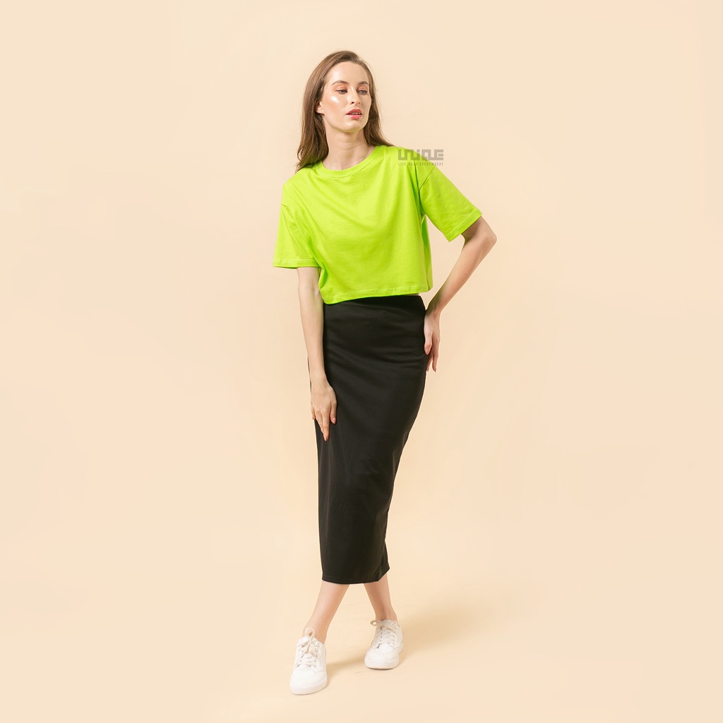 UNIQUE - (CropTop Series) Kaos Oversize Croptop Stabilo