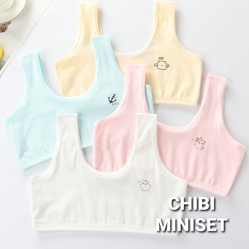 CHIBI MINISET ANAK SD SMP REMAJA NOT SOREX / KAOS DALAM IMPOR / SPORT BRA ANAK / MINISET COTTON