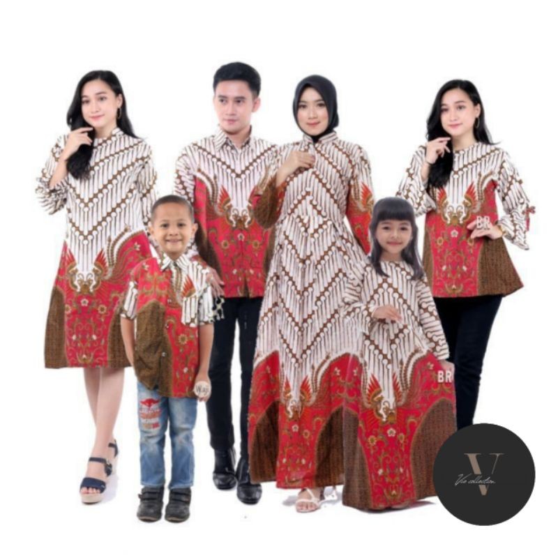 Grosir Batik Couple Keluarga - Batik Sarimbit Familly Set - Setelan Keluarga oYzOk3I633aD50