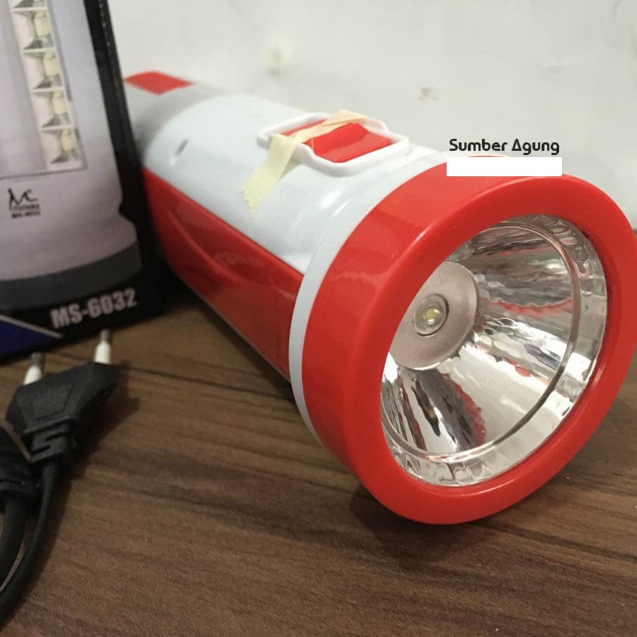 Lampu Emergency Mitsuyama MS6032 Senter LED Banyak Neon Cas Batre