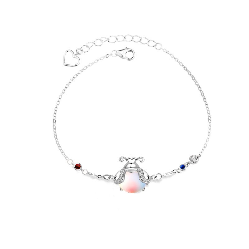 Gelang Moonstone Bahan S925 Silver Untuk Pasangan