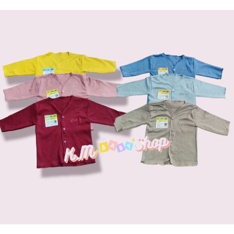 Airin Baju Bayi Baru Lahir Polos Lengan Panjang(6 PCS)