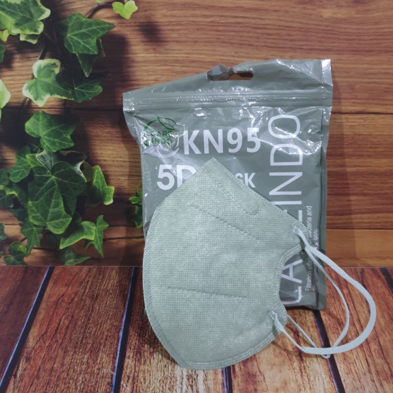 Masker Kn95 Careindo 5 Ply Model Mirip Pokana Isi 10 Pcs Warna Putih Biru Muda Lilac Merah Maroon Ab